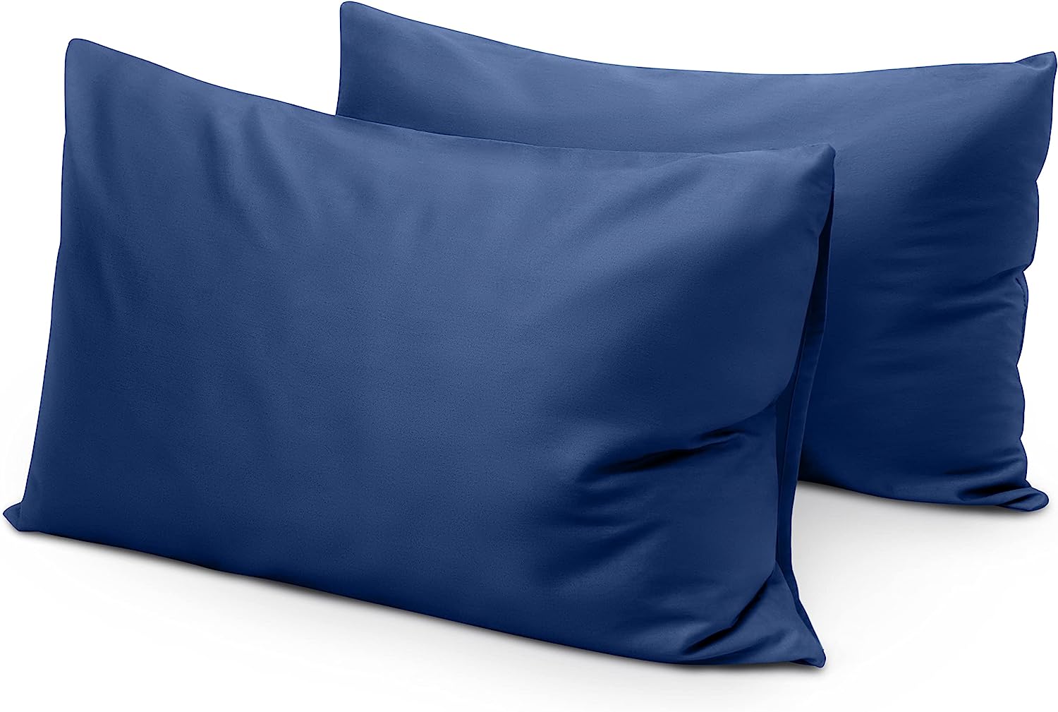 Navy Pillow Covers Cotton 300 Thread Count