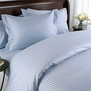 Sheet Set Blue Stripe Egyptian Cotton 300TC