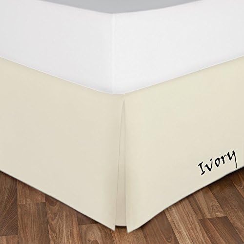 10 Inch Drop Ivory Bed Skirt Split Corner 1000TC