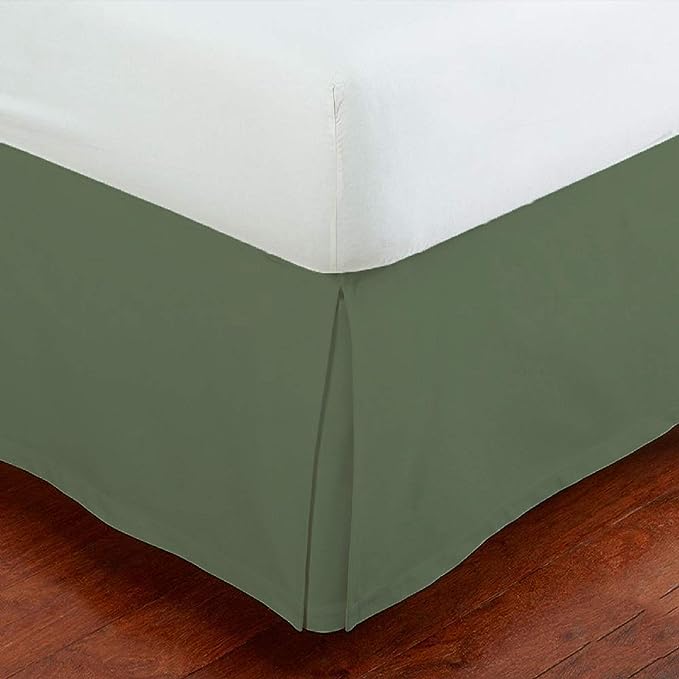 10 Inch Drop moss Bed Skirt Split Corner 1000TC