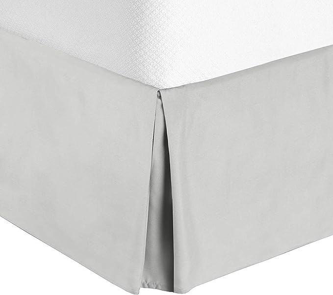 10 Inch Drop Light Grey Bed Skirt Split Corner 1000TC