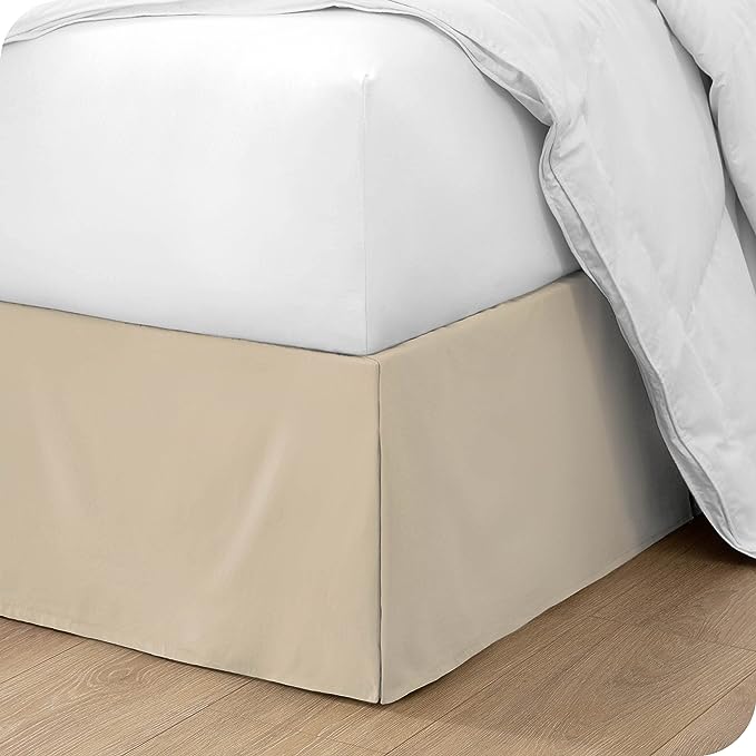 6 Inch Drop Beige Bed Skirt Split Corner 1000TC