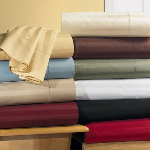 3PC Flat Sheet Striped (Flat sheet+Pillow cases) Egyptian Cotton 300TC