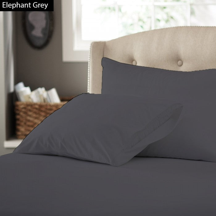 36 Inch Deep Pocket Gray Fitted Sheets Pure Egyptian Cotton 300TC