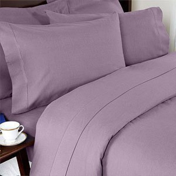 36 Inch Deep Pocket Lilac Fitted Sheets Pure Egyptian Cotton 300TC