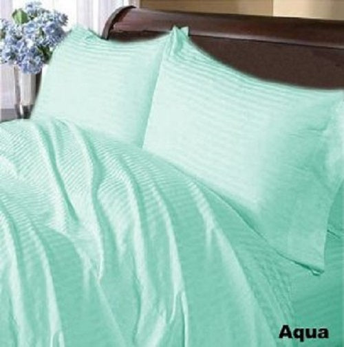 Aqua Blue Sheet Set Egyptian Cotton 300 Thread Count