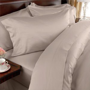 Solid Beige Sheet Set Queen Size Egyptian Cotton 300TC