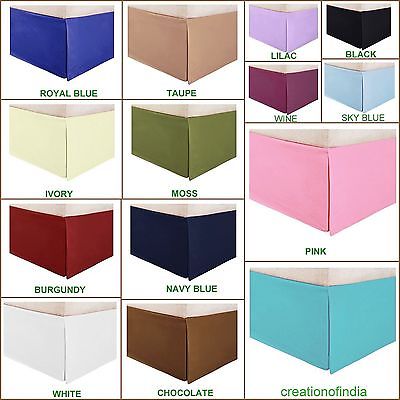 10 Inch Drop Chocolate Bed Skirt Split Corner 