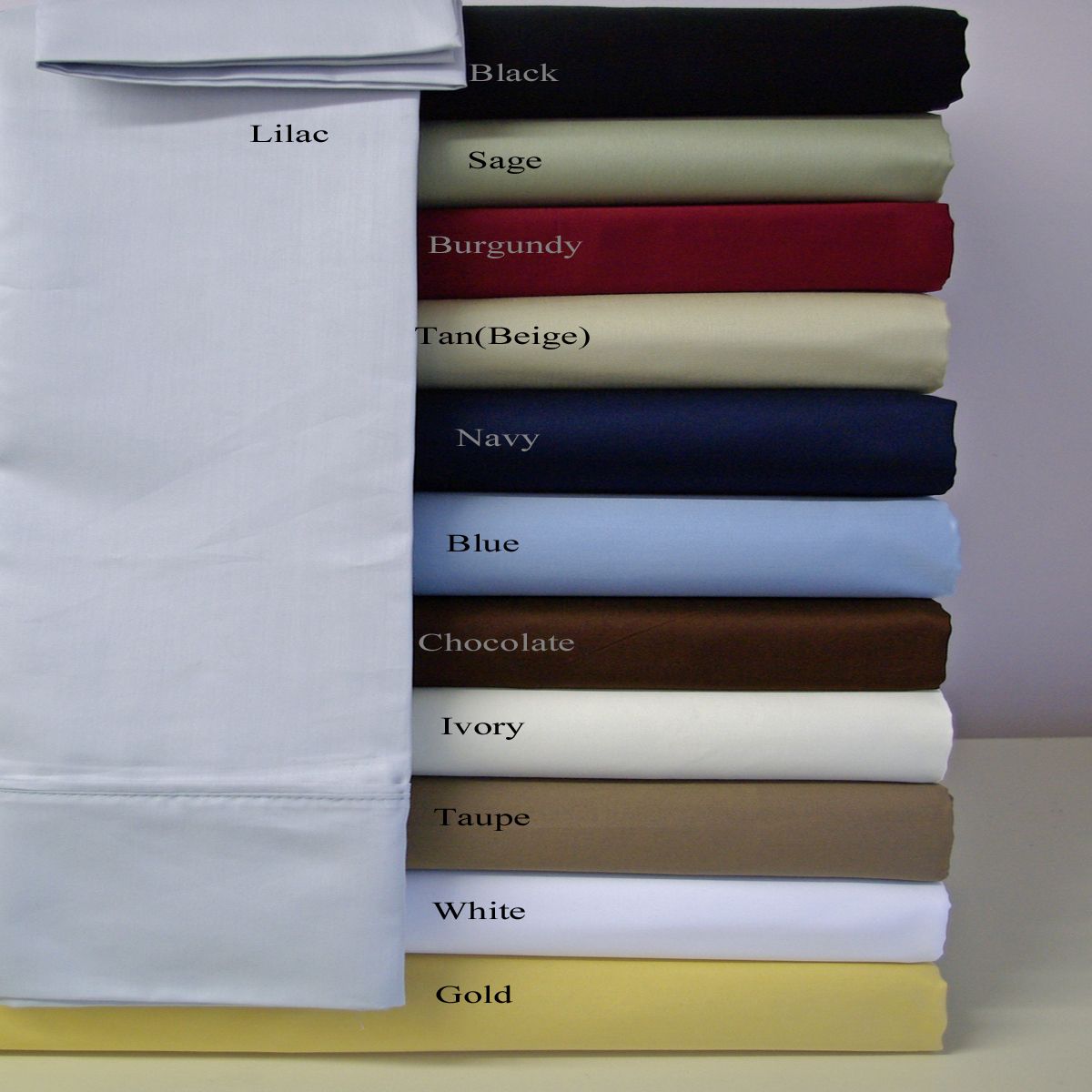 36 Inch Deep Pocket Beige Fitted Sheets Pure Egyptian Cotton 300TC