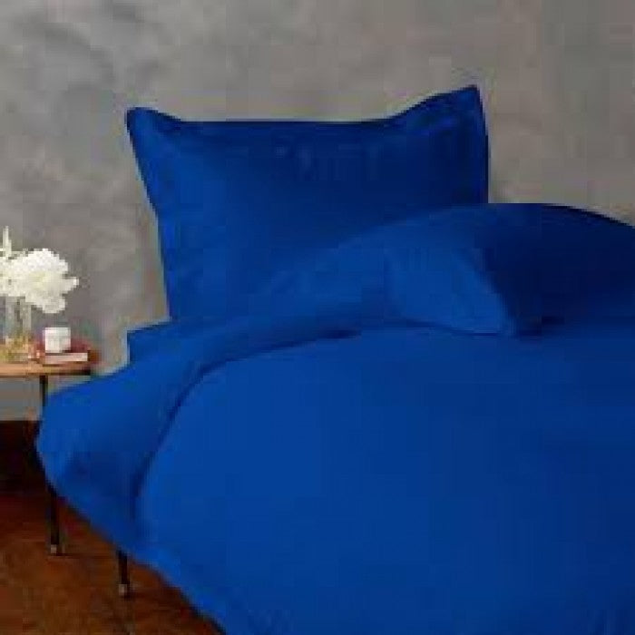 36 Inch Deep Pocket Royal Blue Fitted Sheets Pure Egyptian Cotton 300TC