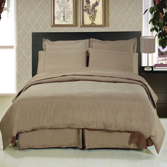 36 Inch Deep Pocket Taupe Fitted Sheets Pure Egyptian Cotton 300TC